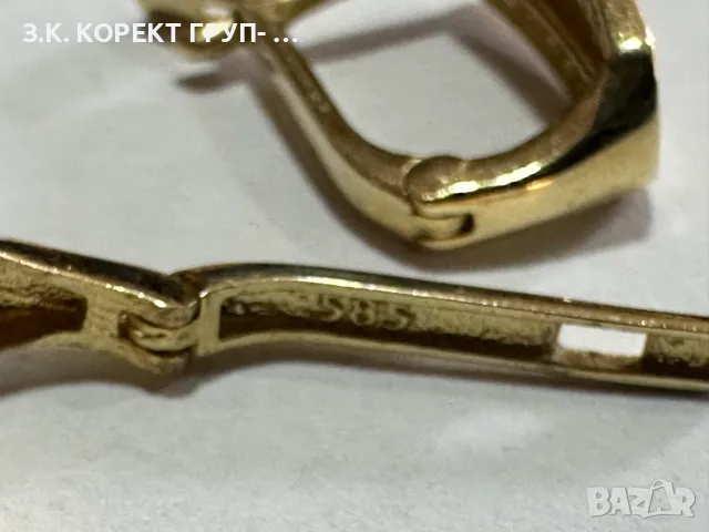 Златни обеци 14К – 1,80гр, снимка 5 - Обеци - 55309877