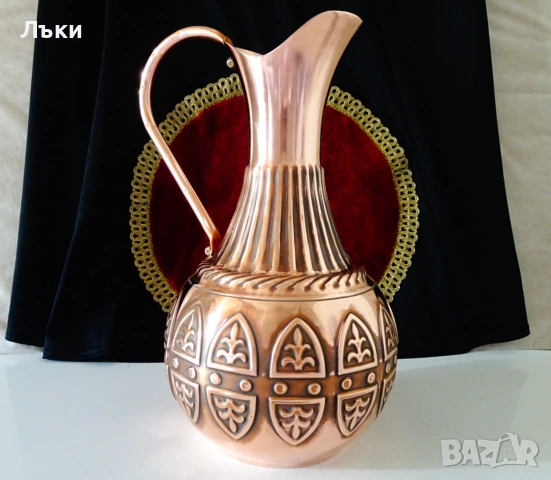 Медна кана шедьовър 4 л.,чиста червена мед. 