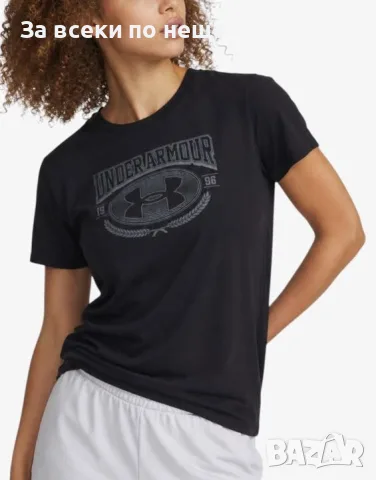 UNDER ARMOUR Varsity Ss Tee Black Дамска Тениска👚Дамска Блуза С Къс Ръкав Код P2809