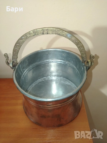 Старо малко котле, бакърче, меден съд,менец,менче, снимка 8 - Антикварни и старинни предмети - 51092660