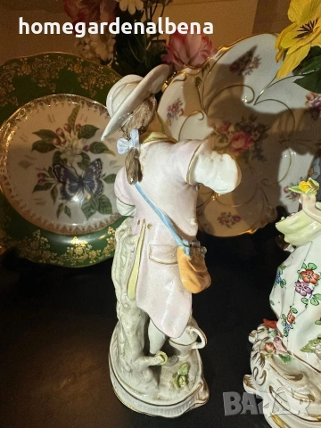 Антикварни Фигури Sitzendorf Germany | „В цветната градина“ | Circa 1927, снимка 7 - Колекции - 54212259