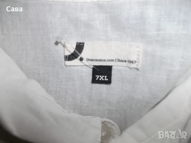 Ленена риза DRESSMANN  мъжка,7ХЛ, снимка 3 - Ризи - 55630803