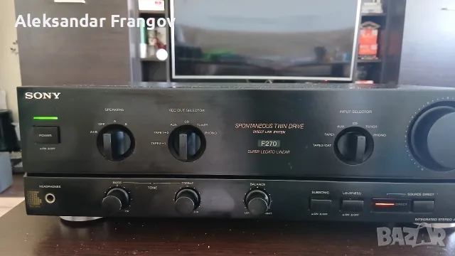 SONY TA - F 270 STEREO AMPLIFIER, снимка 1 - Ресийвъри, усилватели, смесителни пултове - 55446530