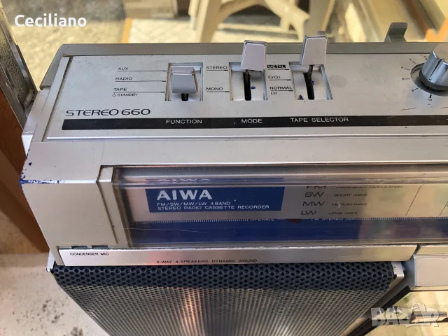радиокасетофон AIWA CS 660K , снимка 6 - Радиокасетофони, транзистори - 55319296