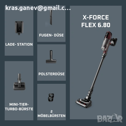 Rowenta X-Pert 6.80 RH6483E0 Безжична Вертикална Прахосмукачка, снимка 8 - Прахосмукачки - 55010914