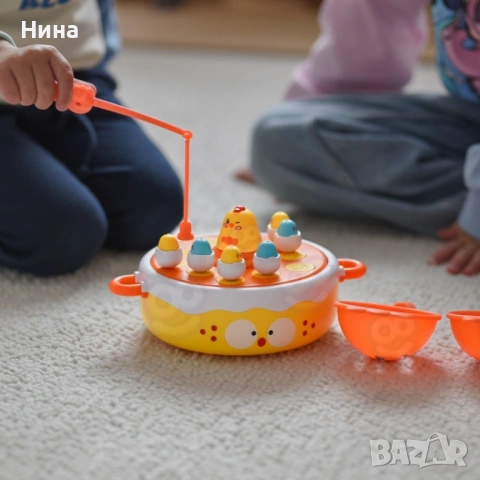 Забавна магнитна игра 5 в 1 "Хвани пиле", снимка 3 - Образователни игри - 54685413
