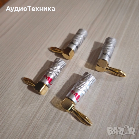 Nakamichi 4 броя конектори, тип banana позлатени 24к, снимка 6 - Други - 54912005