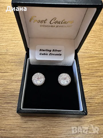 Нови сребърни обеци Frost Couture 925 Sterling Silver с цирконии – оригинална кутия
, снимка 2 - Обеци - 55322806