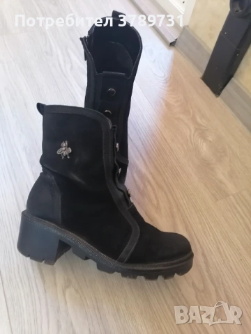 Зимни боти естествен велур, снимка 4 - Дамски боти - 54186350