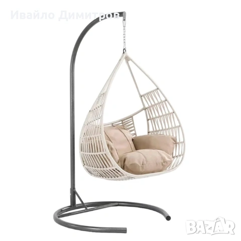 Висяща люлка тип яйце, снимка 2 - Градински мебели, декорация  - 54214881