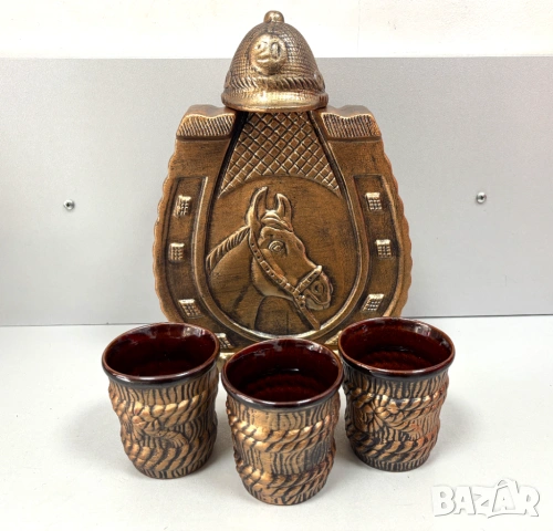 Керамичен сервиз за вино и ракия „Късметлийски“