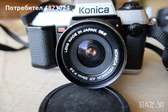 Konica FT-1 Motor & Konica Hexanon AR 28mm f3.5 Lens. Konica AR Mount