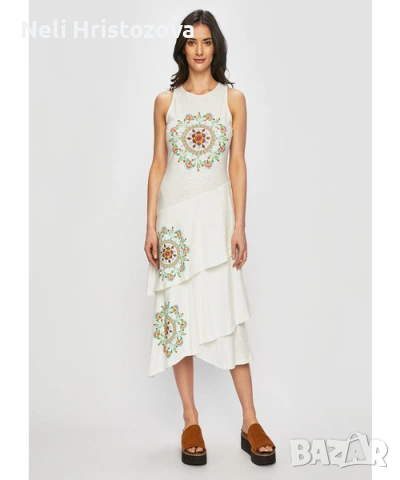 Лятна дълга рокля DESIGUAL - 100% памук, снимка 2 - Рокли - 54830956