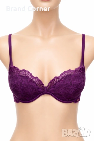 Hunkemöller лилав комплект бельо с дантела – сутиен 70C и бикини XL, снимка 5 - Бельо - 54519722