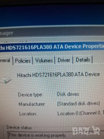 Hitachi Deskstar 160GB SATA HDD 7200 RPM + SATA кабел, снимка 6 - Твърди дискове - 55614605