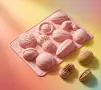 Големи ядки фъстък лешник кестен орех кашу силиконов молд форма фондан шоколад гипс смола декор, снимка 2