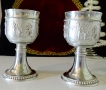 Калаена чаша с картини Цигуларят,Гайдарят,Юнкерът. , снимка 1