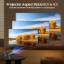 Нов смарт мини Портативен проектор Android 12 260 ANSI HDMI USB кино за дома, снимка 3