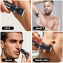Нов Мъжки тример 4 в 1 за тяло водоустойчив IPX7 USB самобръсначка мъже обезкосмяване, снимка 8