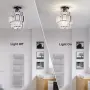 LED полилей с кристален дизайн за таван – хромирана визия, ефектно осветление, снимка 6