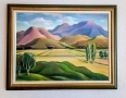 Любен Бояджиев 1914 - 2003 "Залез" - 2000г. Пейзаж., снимка 1