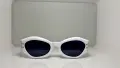 Слънчеви очила Christian Dior CDX / Oval – Бели / Златисти детайли, снимка 1