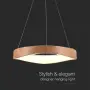 LED Полилей 25W Дизайн Дърво + Бяло Тяло Ф500mm Топло Бяла Светлина, снимка 2