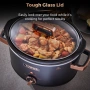 Tower Cavaletto 6.5L – Екстра голяма бавноготвеща тенджера в черно с акценти в розово злато, снимка 3