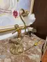 Страхотна антикварна бронзова френска фигурална лампа , снимка 8