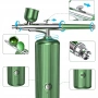 Аерограф, Bedee, 0,3 мм, зелен, 2000 mAh, безжичен, снимка 1