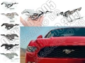 Хромиран Кон Емблема за предна Решетка Ford Mustang Монтаж с Болтове , снимка 1