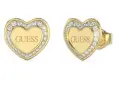 Обеци  Guess с цирконии, позлатени,  със сертификат за произход, снимка 1