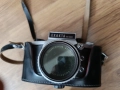 Ретро фотоапарат Exakta VX 500 с обектив Carl Zeiss Jena Tessar 2.8/50 + кожен калъф , снимка 1