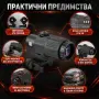 Тактически увеличител за прицел 3x увеличение STS бърз монтаж Weaver база пикатини 20mm за лов пушка, снимка 6