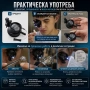Професионална мощна увеличителна лупа глава за око с LED осветление часовникарска бижутерска лед, снимка 3