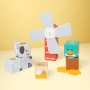 Дървен конструктор Melissa & Doug Blockables Горски приятели Ферма 16 части 2 вида, снимка 15