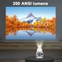 Преносим видео проектор Rukiplay HY300, 4k, Android, 3D холограмен екран, WiFi, Bluetooth, Google, снимка 14