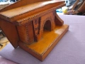Дървена камина огнище от соца за украса Н-17см на 25х11см, снимка 5