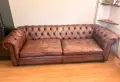 Оригиналне кожени диван Chesterfield Честърфийлд естествена телешка кожа Внос, снимка 2