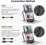 Преносим монитор 15.6" 1080P с регулируема стойка, USB-C/HDMI, снимка 4