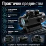 Тактически бързомерец оптически мерник оптика оръжие 1X30 ловна пушка, снимка 3
