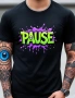 XL/XXL Страхотна мъжка тениска Pause Нова, снимка 1