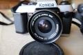 Konica FT-1 Motor & Konica Hexanon AR 28mm f3.5 Lens. Konica AR Mount, снимка 1