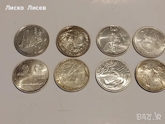 Потругалия сребърни 1000 ескудо 8 броя , снимка 2 - Нумизматика и бонистика - 55557219