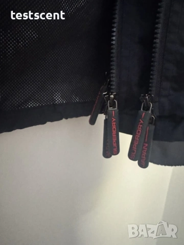 Мъжко яке тип ветровка Men’s Superdry Windbreaker Jacket – M Medium черно и червено, снимка 7 - Якета - 54325400
