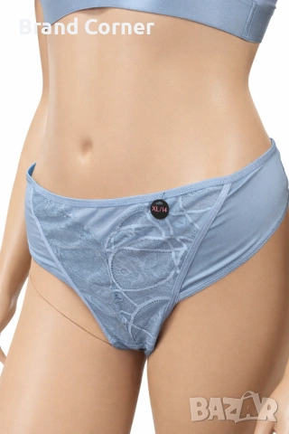 Комплект дамско бельо Hunkemöller – сутиен 75C и бикини XL, светлосиня дантела, снимка 2 - Бельо - 54518692