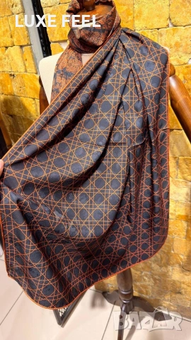 Dior ⚜️ Chanel ⚜️ Hermes ⚜️Дамски Шалове, снимка 13 - Шалове - 54780360