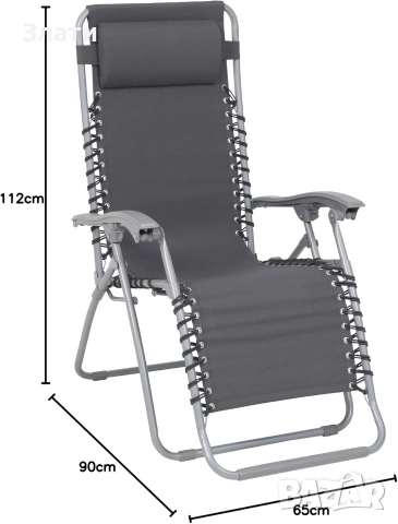 Стол шезлонг реголиращ се, снимка 2 - Столове - 54030609