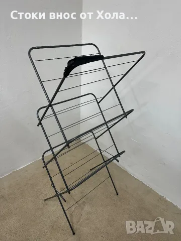 Сушилник за дрехи Relaxdays, 3 нива, сгъваем, стойка за закачалки, 138 x 63,5 x 50 см , снимка 4 - Сушилници - 55366110