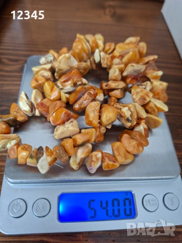 Руски стар гердан от естествен кехлибар , снимка 2 - Колиета, медальони, синджири - 54074457